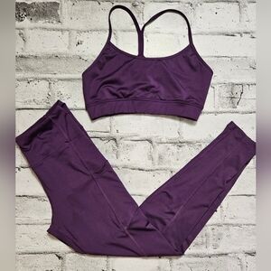 SHEIN 2 Piece Active Outfit. Sports Bra and Leggings Set. Purple